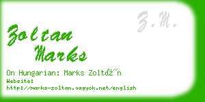 zoltan marks business card
